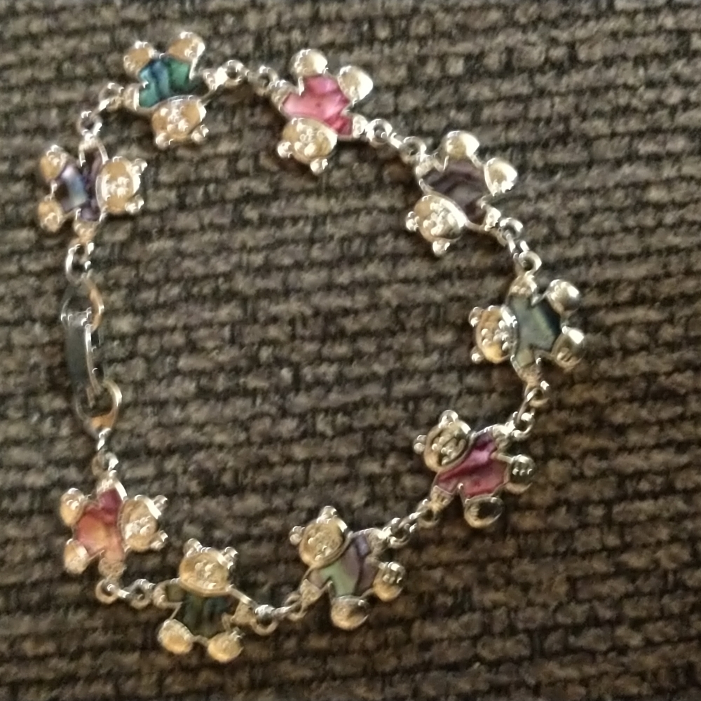 Girls Teddy Bear necklace and bracelet - Picture 4 of 4